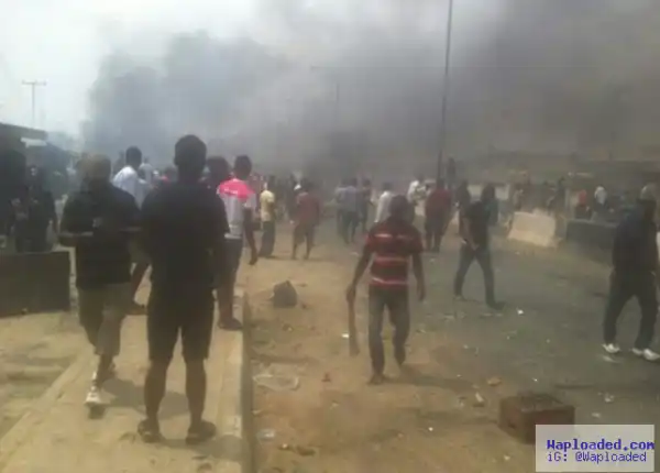 Graphic photos from the Mile 12 clash today